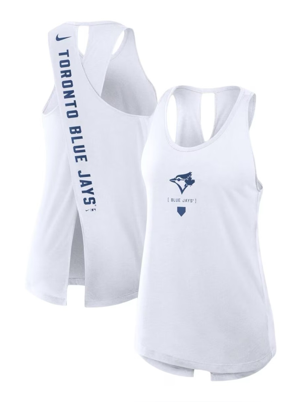 Nike White Tank Top with Blue Toronto Blue Jays Logo